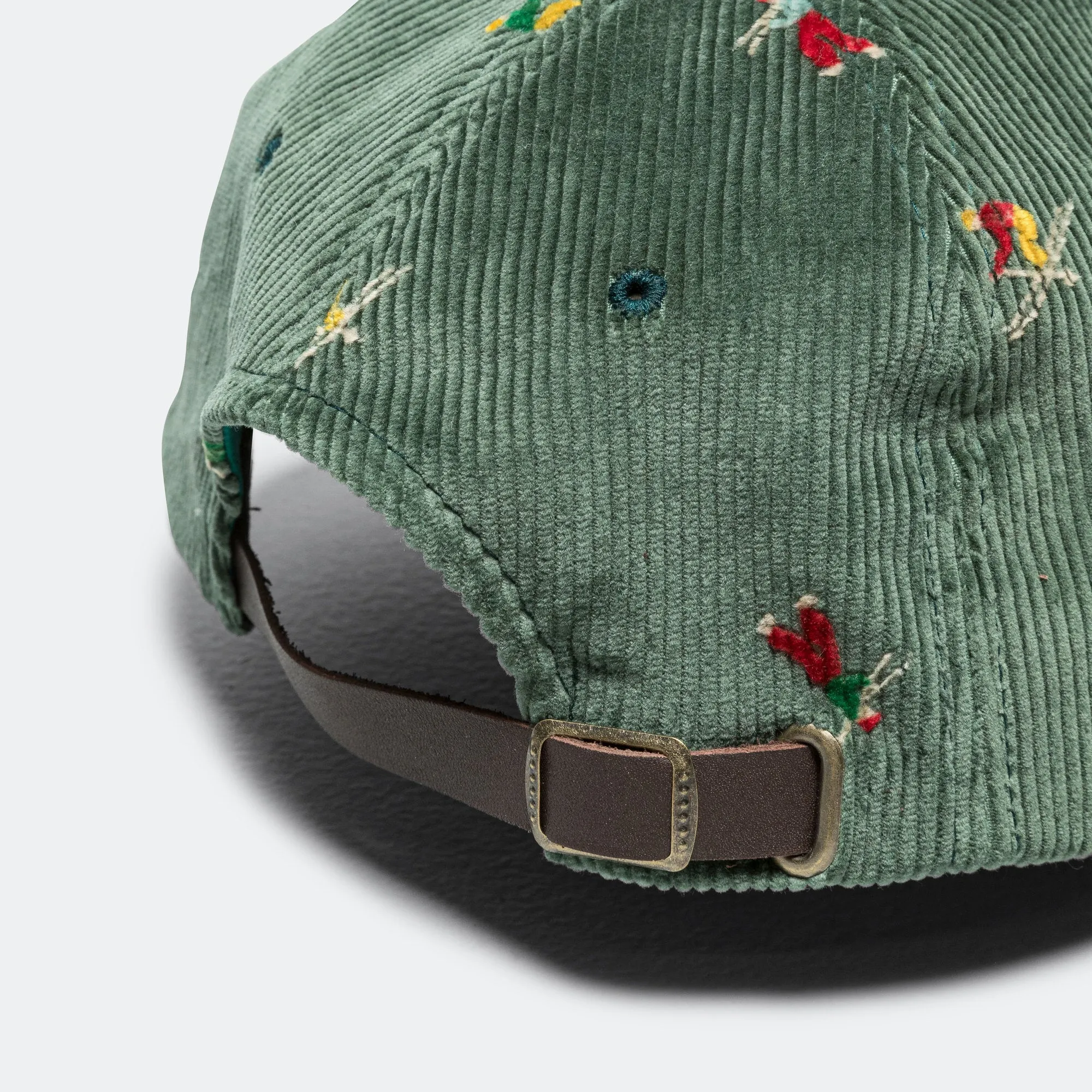 6 Panel Skier Print Cap - Green