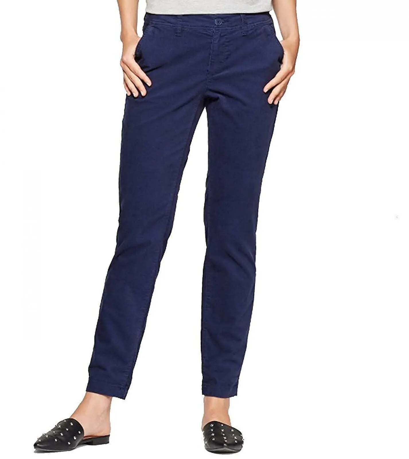 A New Day Women's Stretch Mid Rise Slim Corduroy Pants