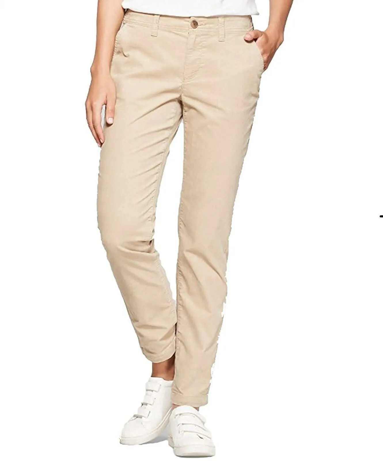 A New Day Women's Stretch Mid Rise Slim Corduroy Pants