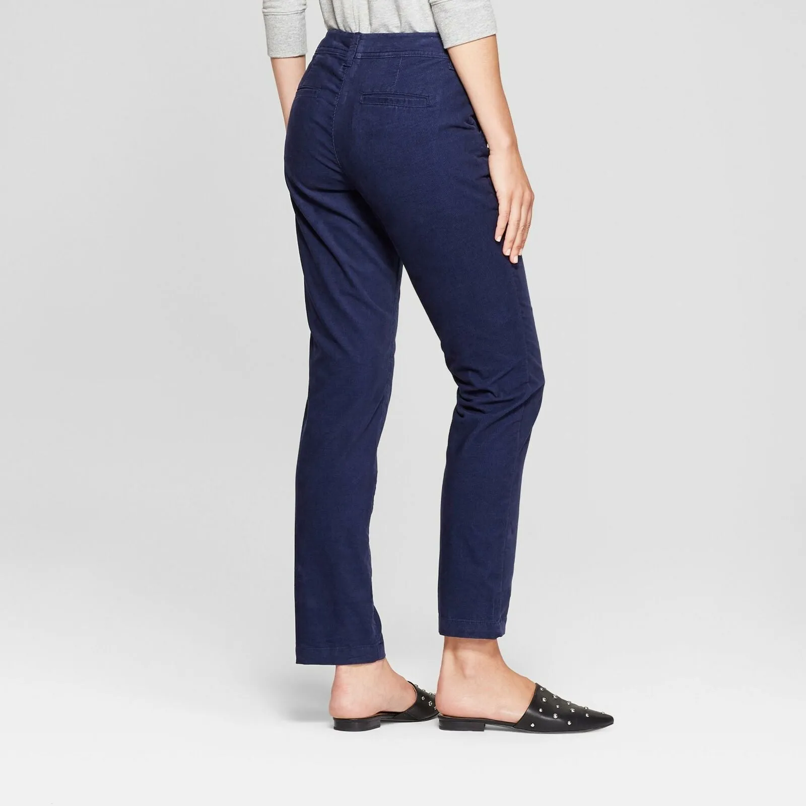 A New Day Women's Stretch Mid Rise Slim Corduroy Pants
