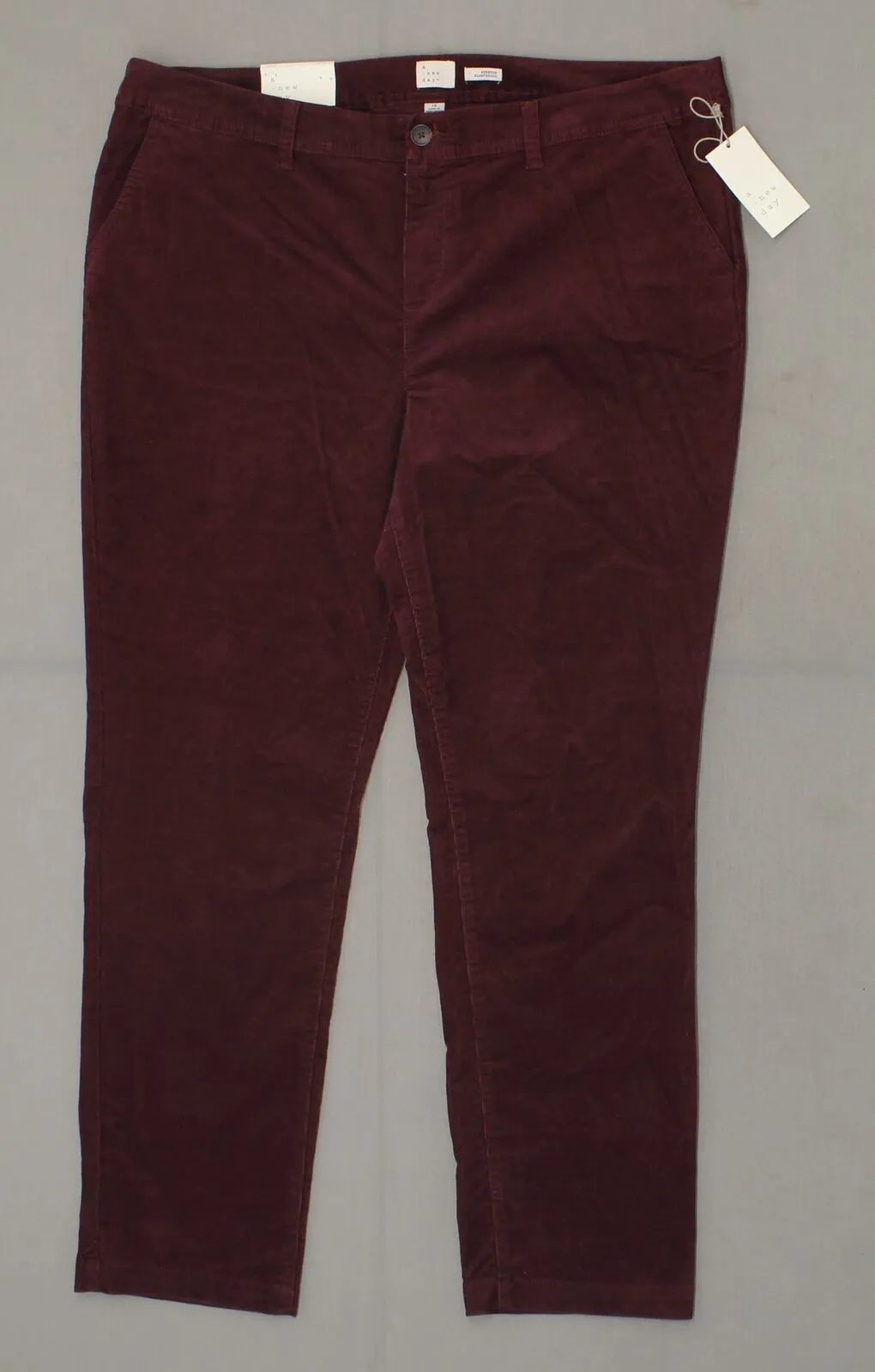 A New Day Women's Stretch Mid Rise Slim Corduroy Pants