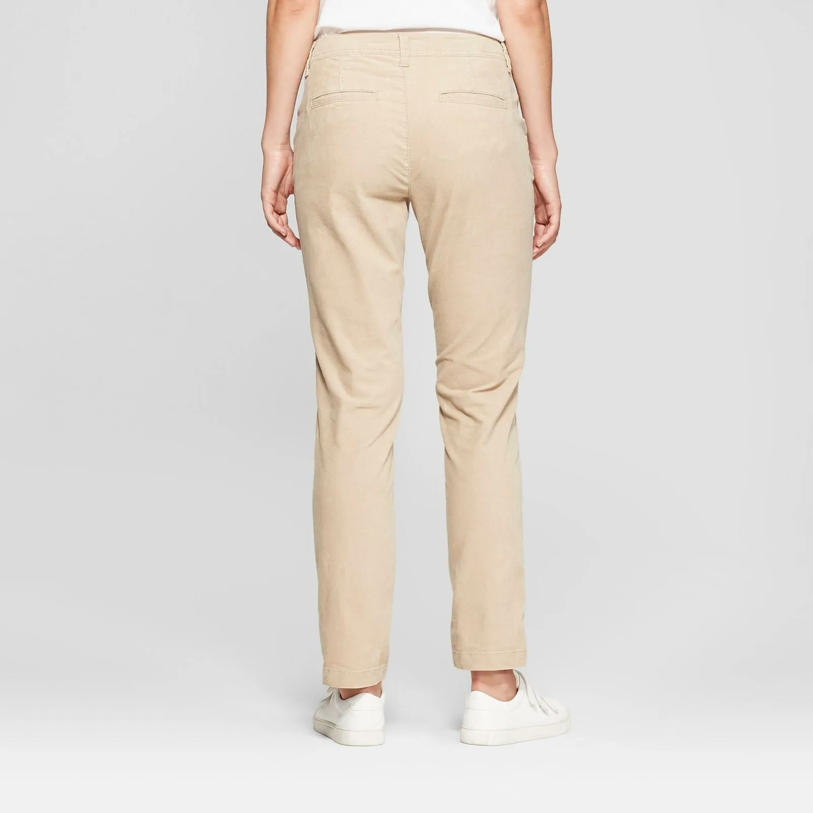 A New Day Women's Stretch Mid Rise Slim Corduroy Pants