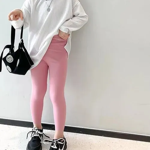 Autumn Solid Kid Leggings Girl Thin Tights Sweatpants 2 y Child Casual