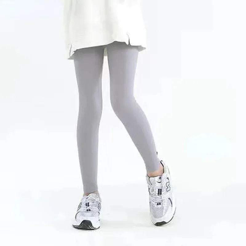 Autumn Solid Kid Leggings Girl Thin Tights Sweatpants 2 y Child Casual
