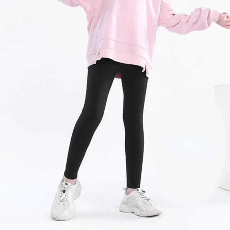 Autumn Solid Kid Leggings Girl Thin Tights Sweatpants 2 y Child Casual