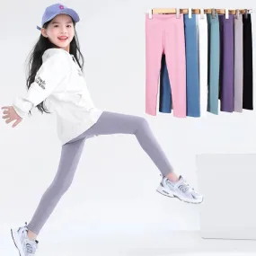 Autumn Solid Kid Leggings Girl Thin Tights Sweatpants 2 y Child Casual