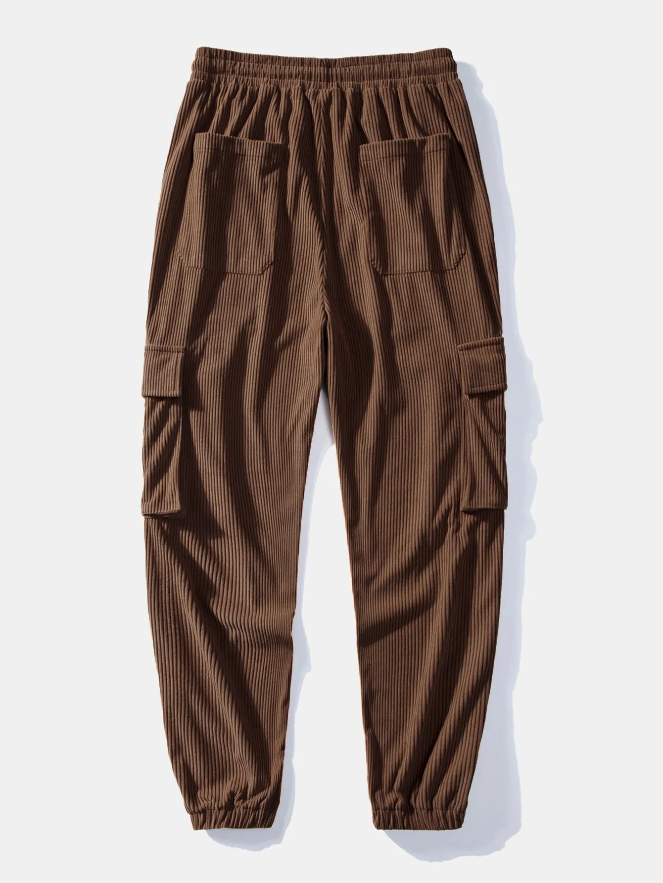 Aztec Print Teddy Hoodie & Drawstring Corduroy Cargo Jogger Pants