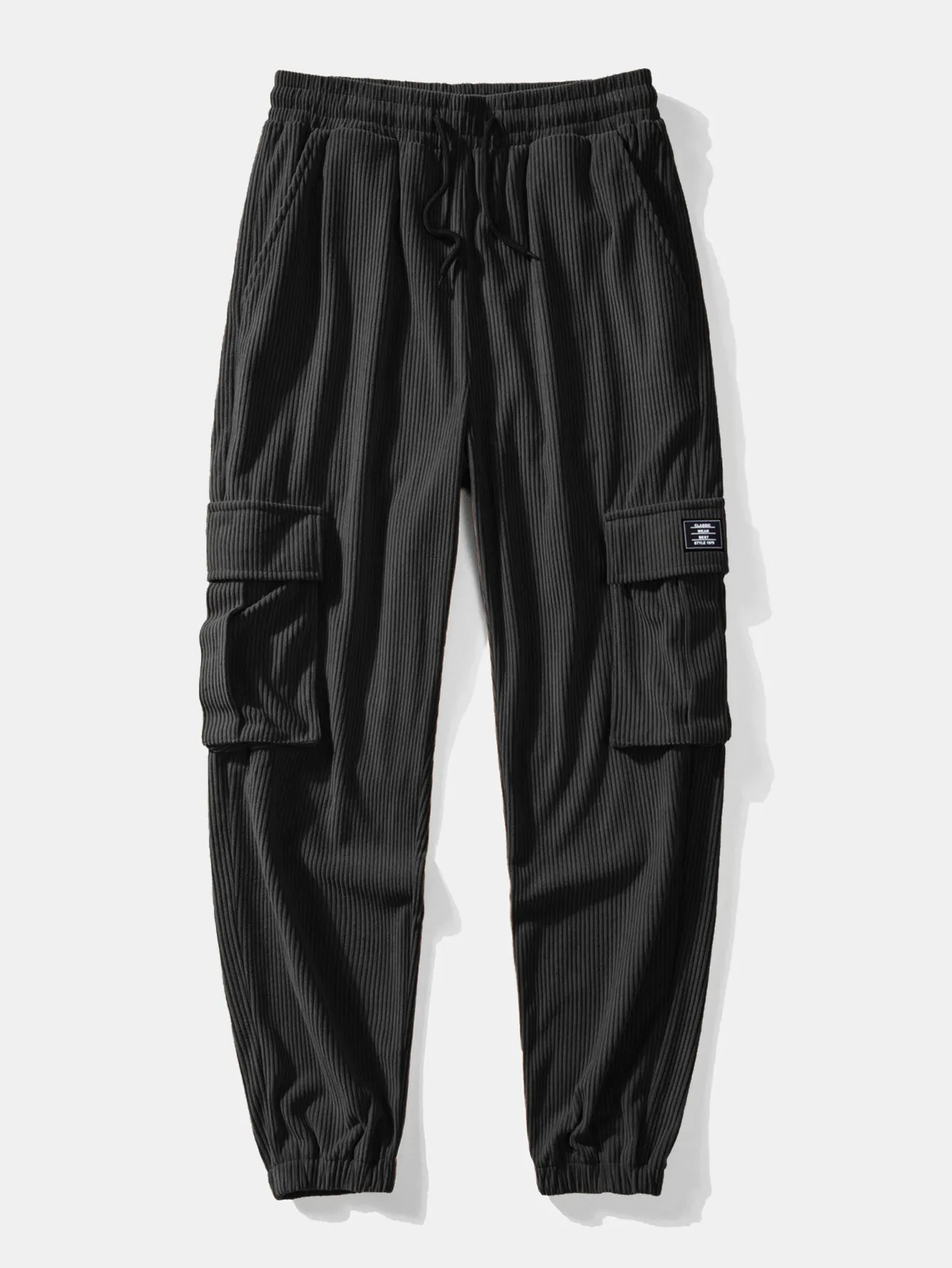 Aztec Print Teddy Hoodie & Drawstring Corduroy Cargo Jogger Pants