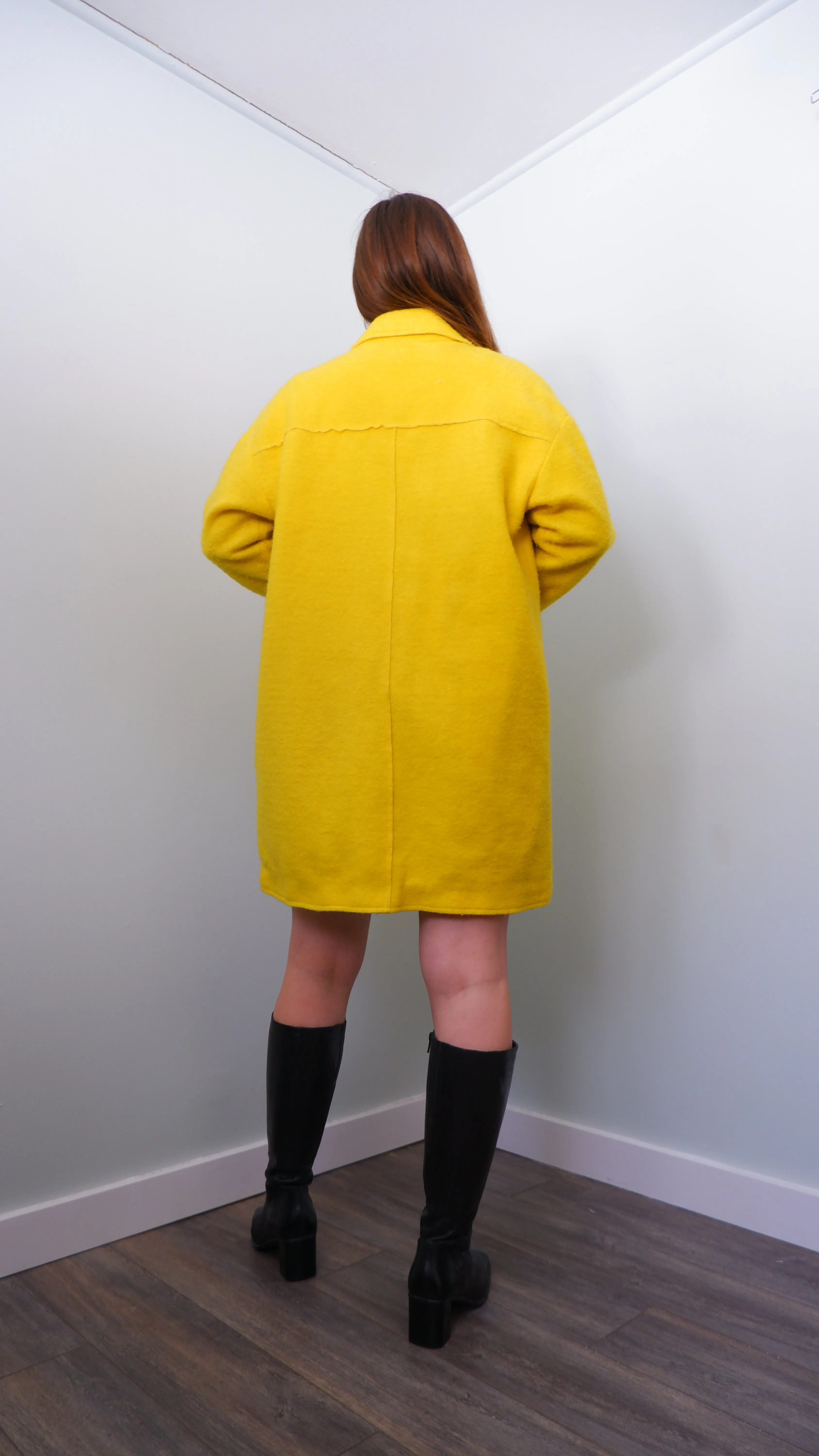 Bright Yellow Peacoat - M/L