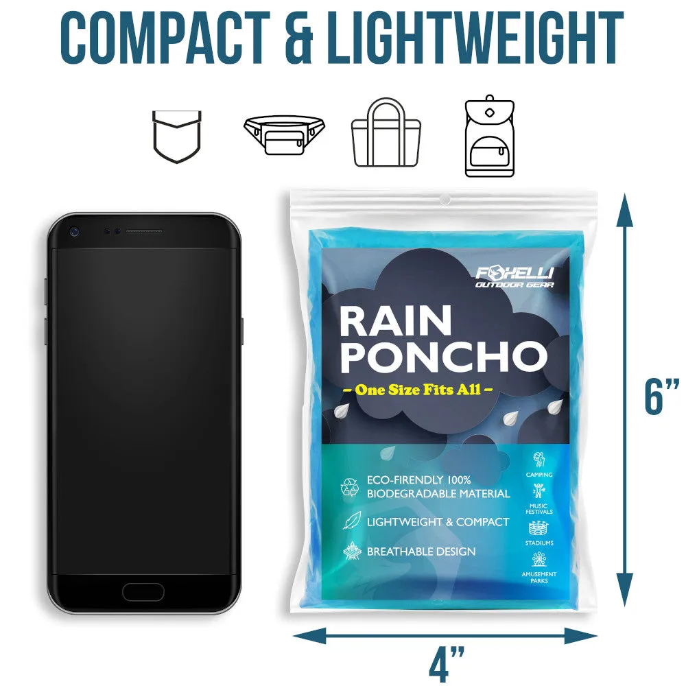 Disposable Rain Ponchos (Family 6 Pack)