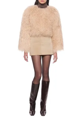Hannah Shearling Cape Coat