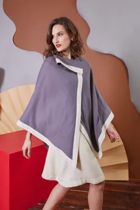 Lavanya Coodly Avery Charcoal Merino Wool Women's Poncho