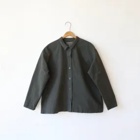 Manuelle Guibal Brushed Cotton Shirt Jacket - Magnetic Khaki