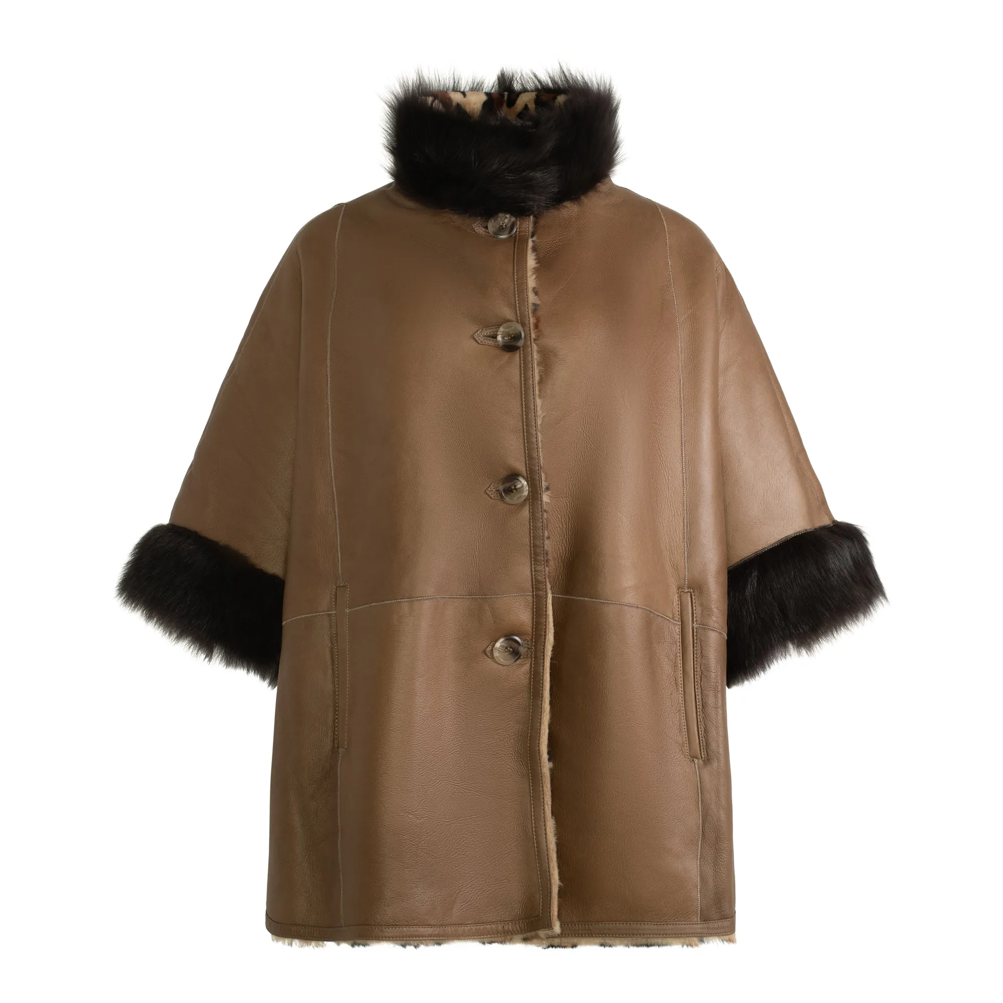 Mika Shearling cape