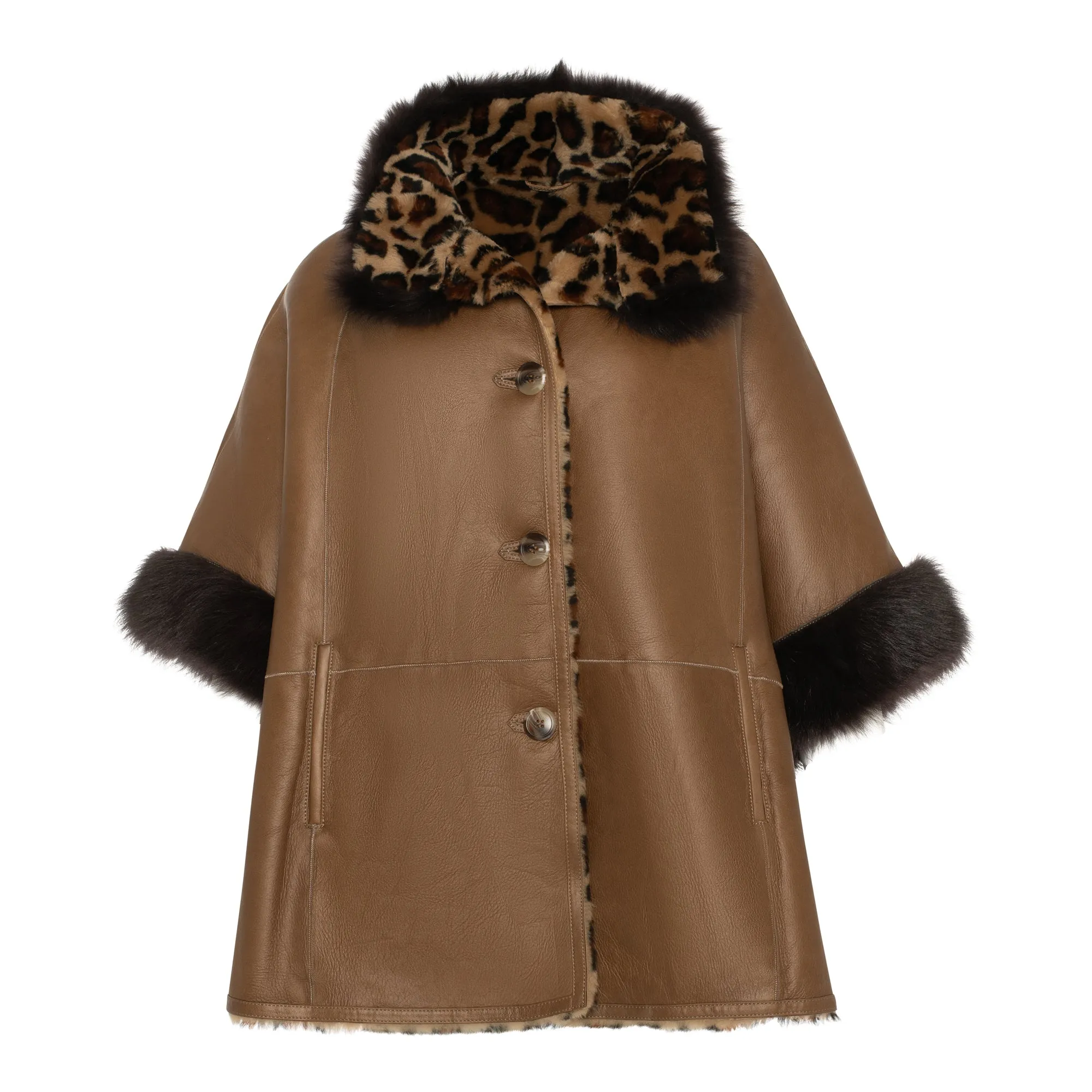 Mika Shearling cape