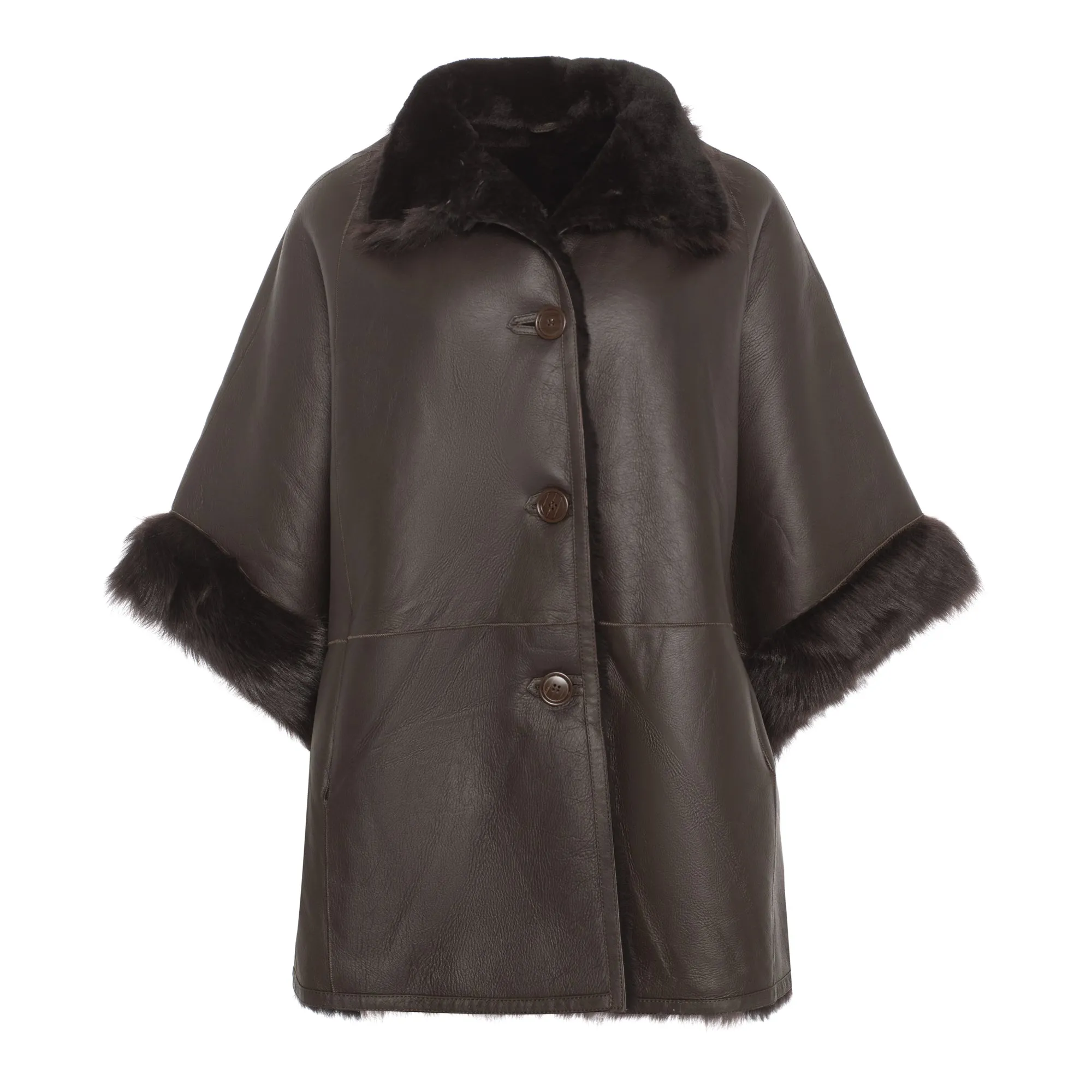 Mika Shearling cape