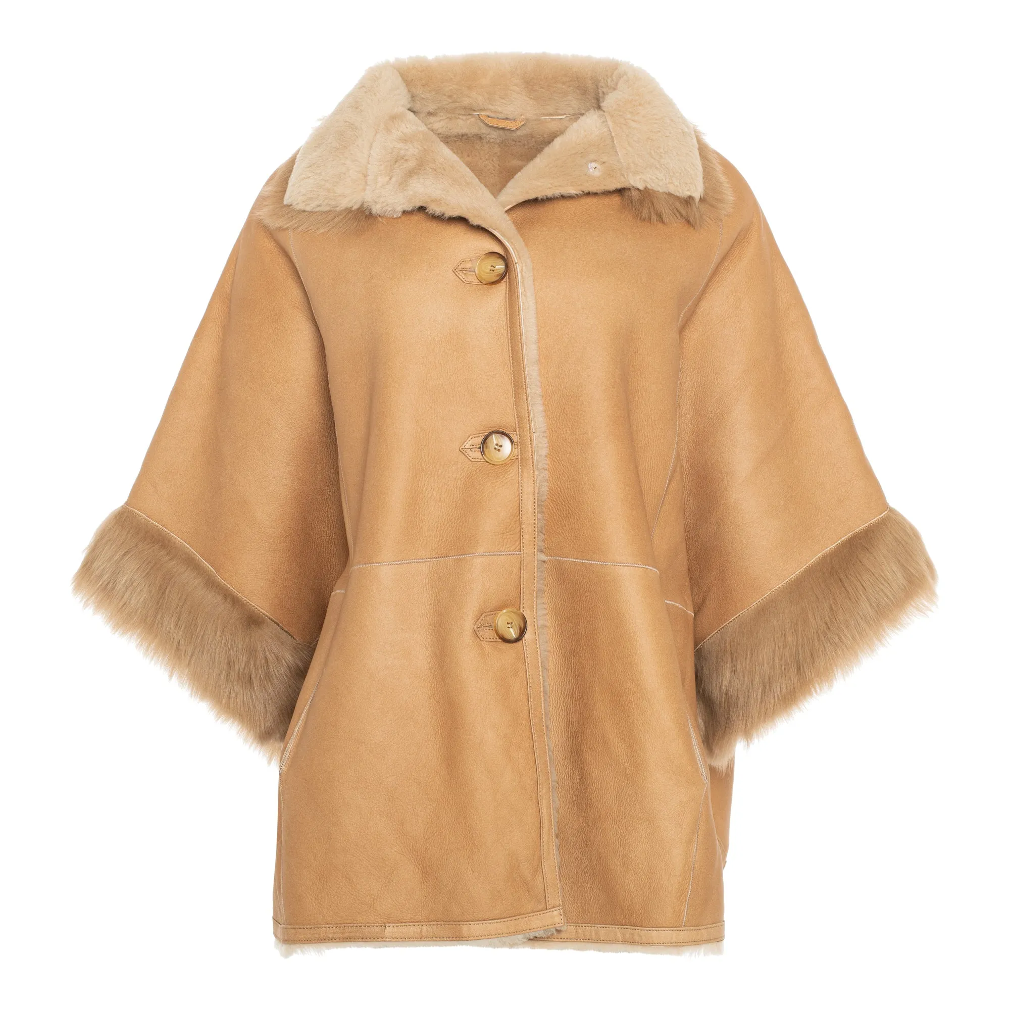 Mika Shearling cape