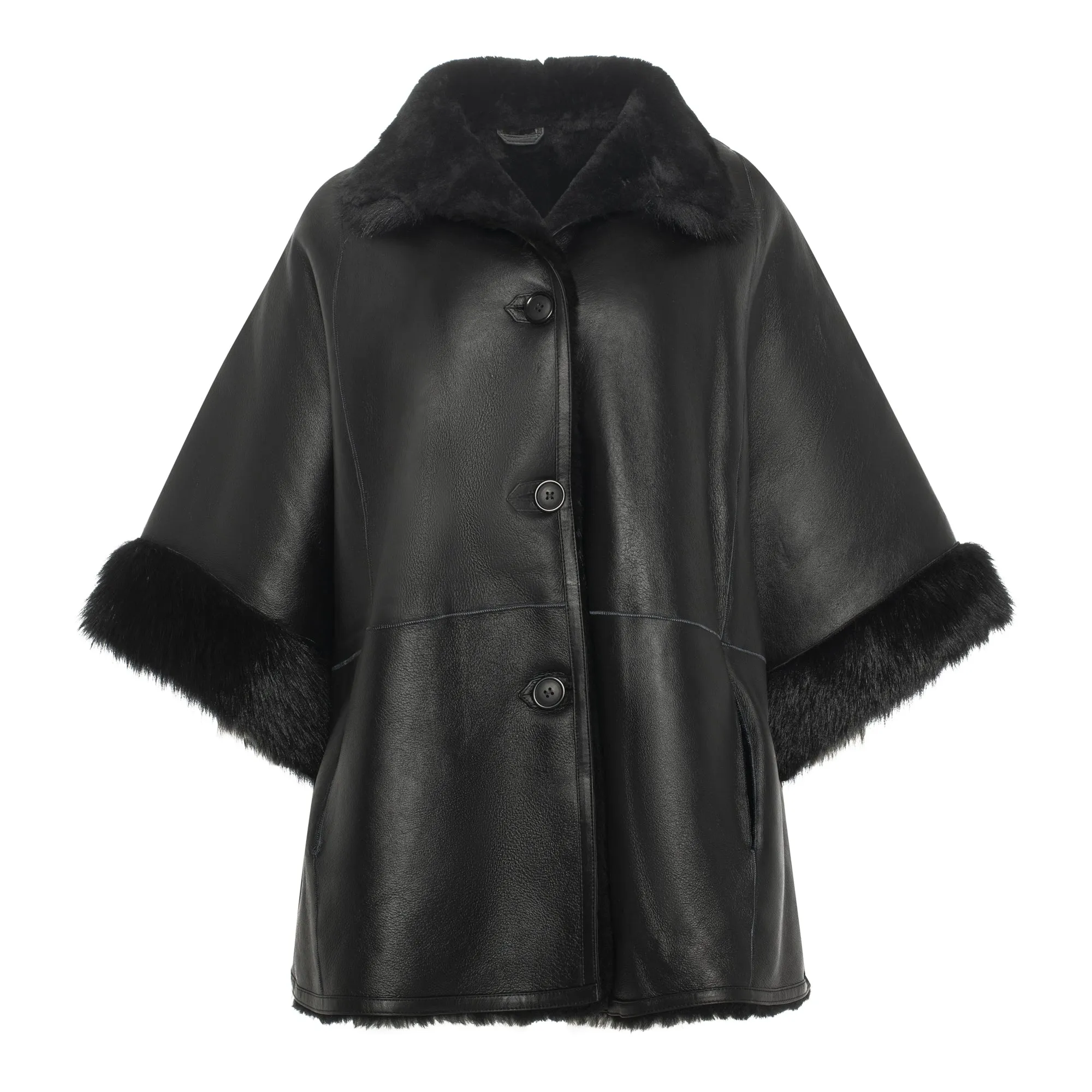 Mika Shearling cape
