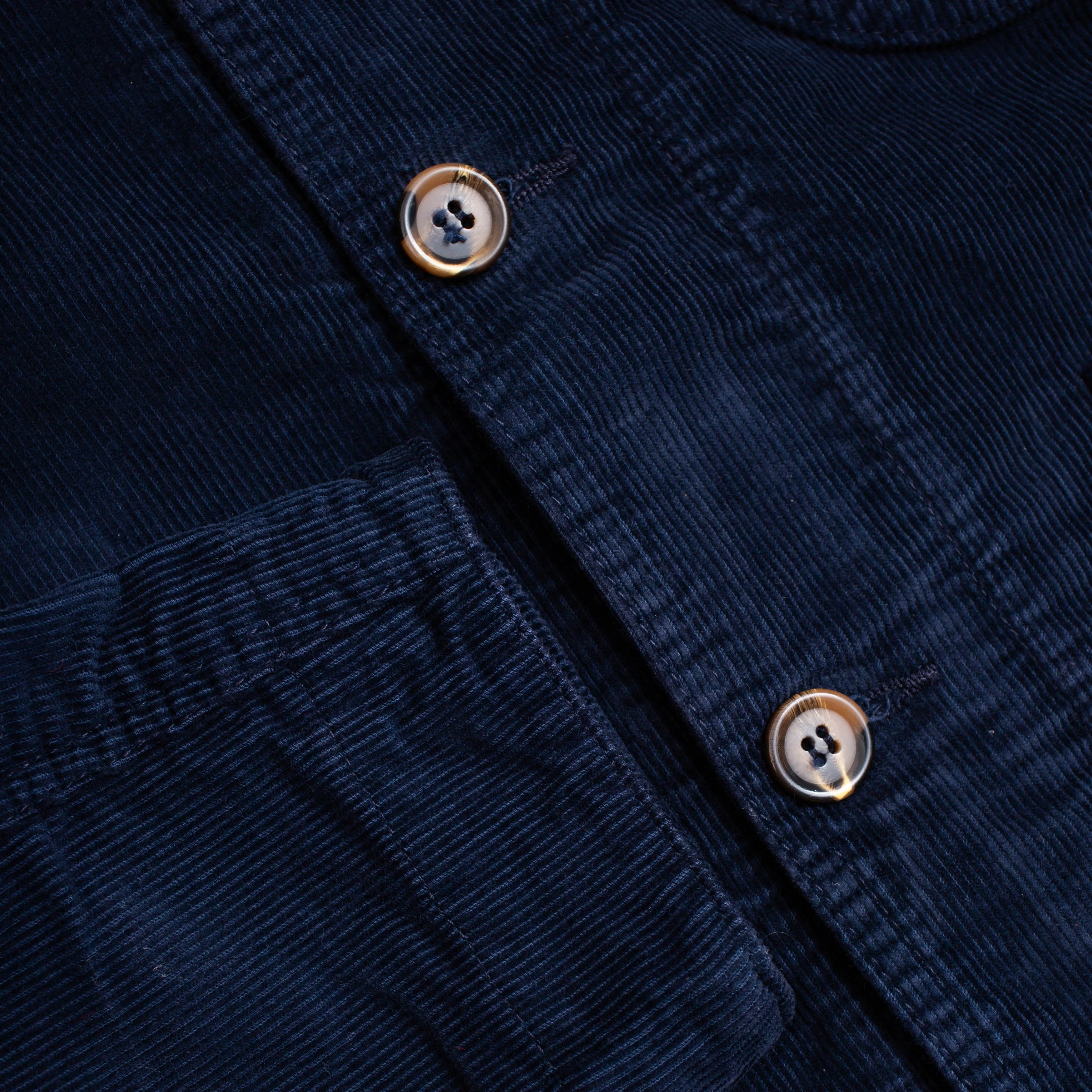 PETERSHAM CORD CHORE COAT - NAVY
