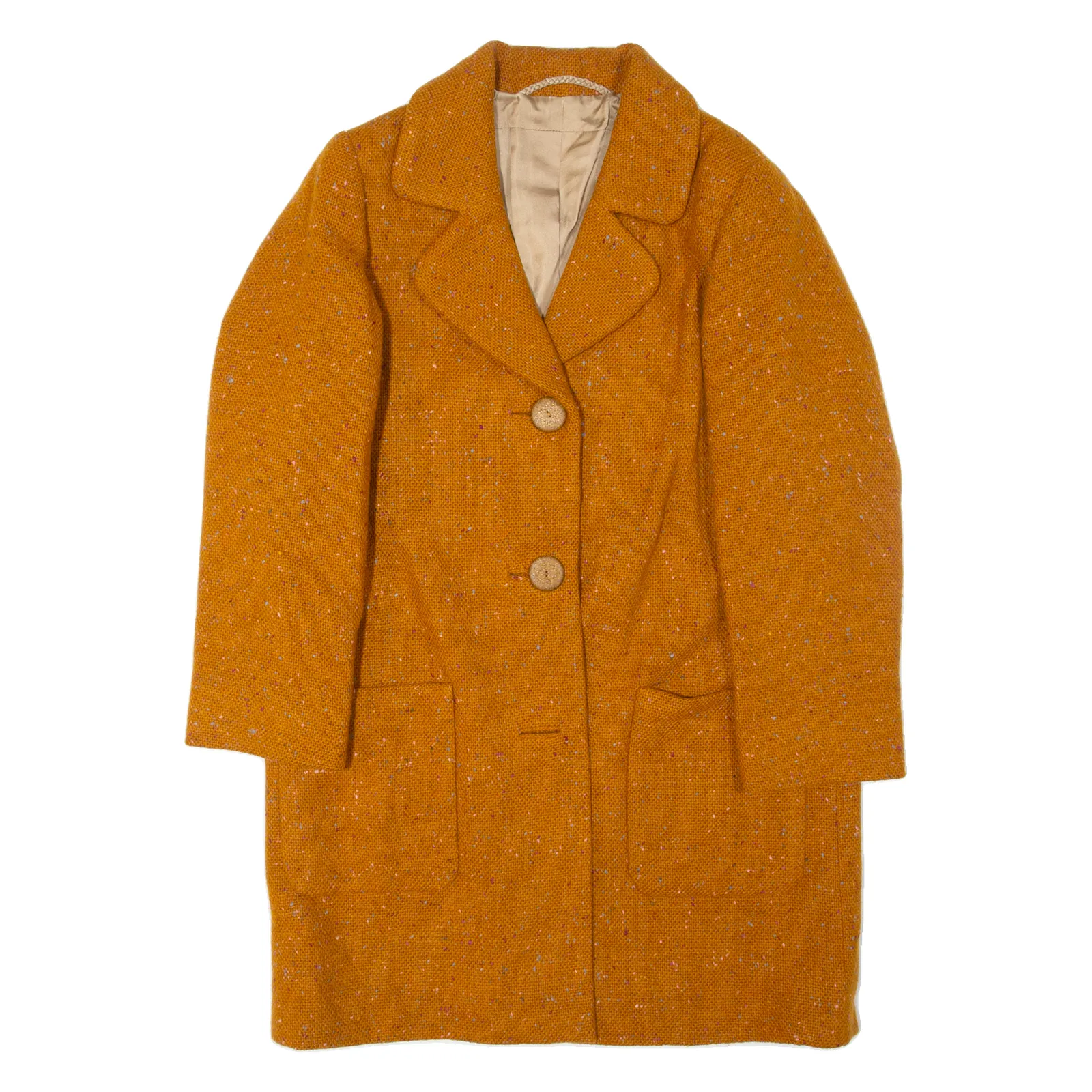 Womens Overcoat Coat Orange M